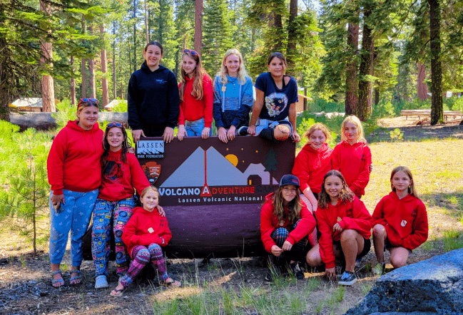2022 Girls Inc. camping trip group portrait