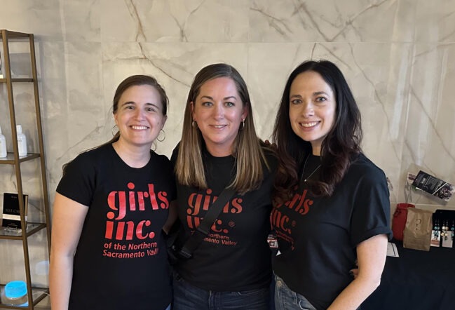 Group photo of Lindsey, Heather, and Amber at our Bingo Night fundraiser.