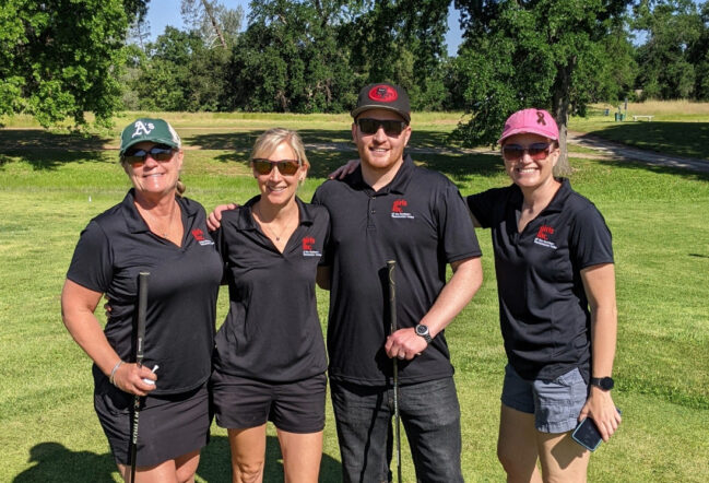 Girls Inc. NSV Board Members: Danna, Ashley, Adam, and Lindsey at the 2023 Girls Inc. Golf Tournament